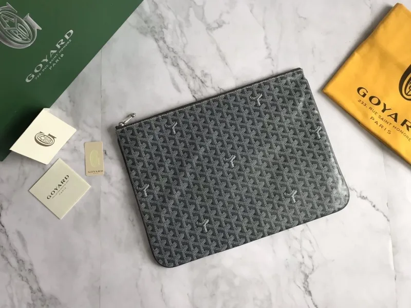 Goyard Gray Clutch Bag 158 - Image 8
