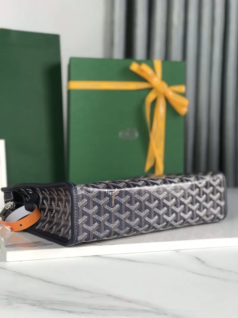 Goyard Navy Clutch Bag 166 - Image 5
