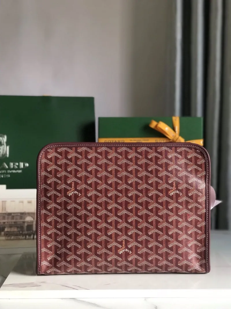 Goyard Burgundy Clutch Bag 168 - Image 3