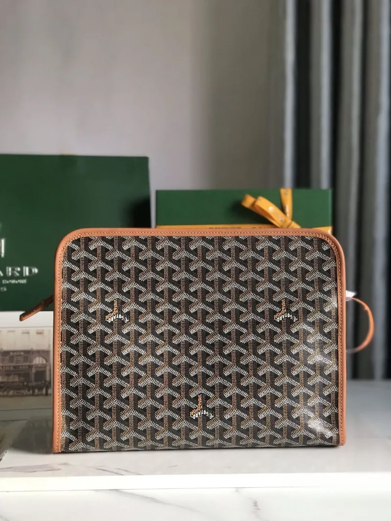 Alternative view of Goyard Black and Tan Clutch Bag
