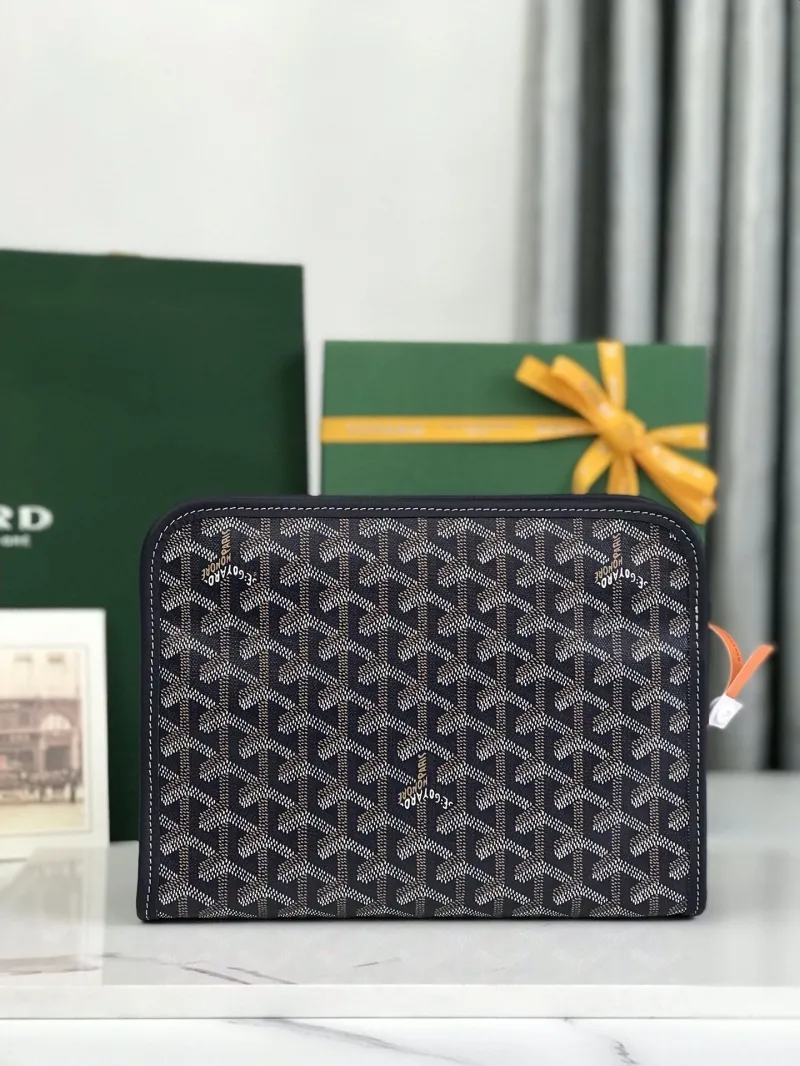 Alternative view of Goyard Navy Pattern Clutch Bag 177