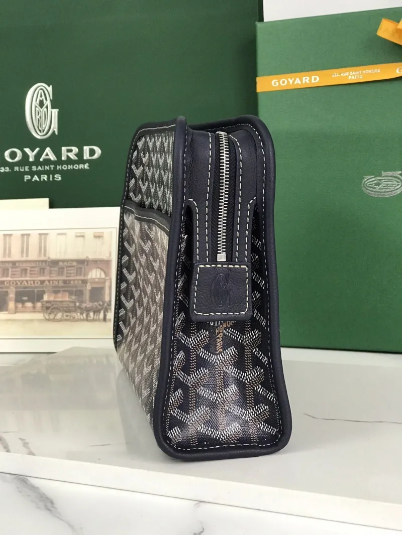 Goyard Navy Pattern Clutch Bag 177 - Image 5