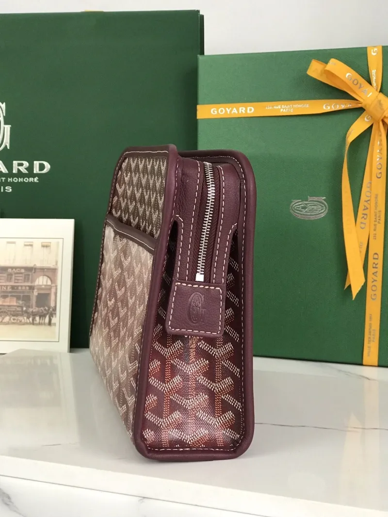 Goyard Burgundy Clutch Bag 178 - Image 5