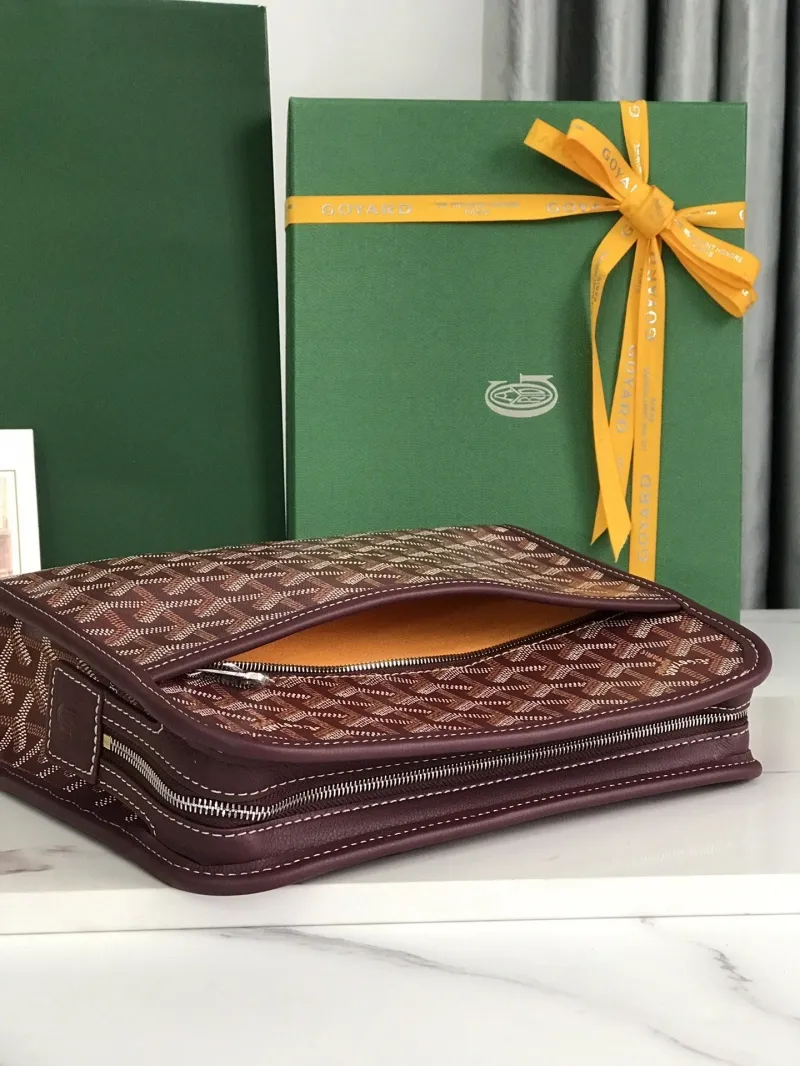 Goyard Burgundy Clutch Bag 178 - Image 6