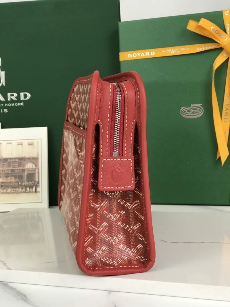 Goyard Red Clutch Bag 179 Luxury Designer Pouch - Image 4