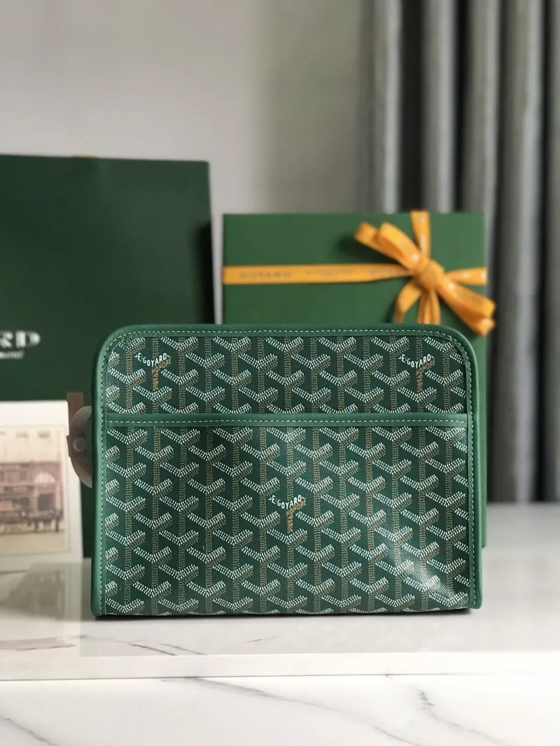 Goyard Green Clutch Bag 183