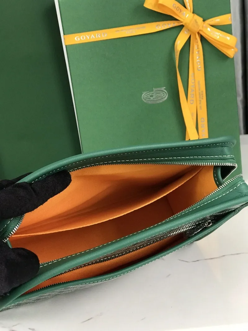 Goyard Green Clutch Bag 183 - Image 7