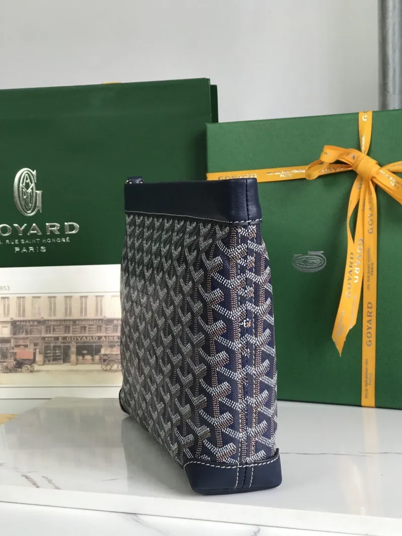Goyard Navy Clutch Bag 188 - Image 3