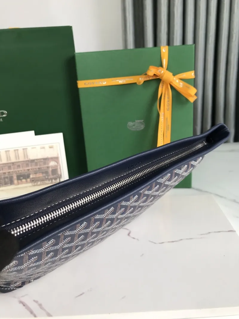 Goyard Navy Clutch Bag 188 - Image 7