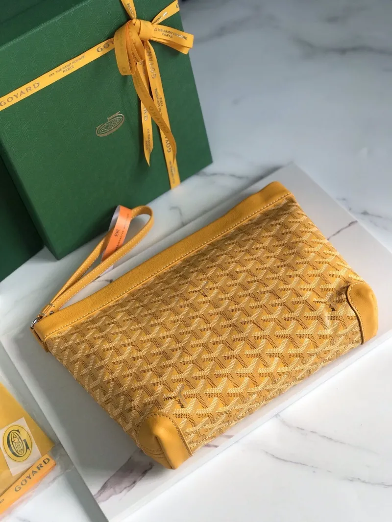 Goyard Yellow Wrist Clutch Bag - Image 5