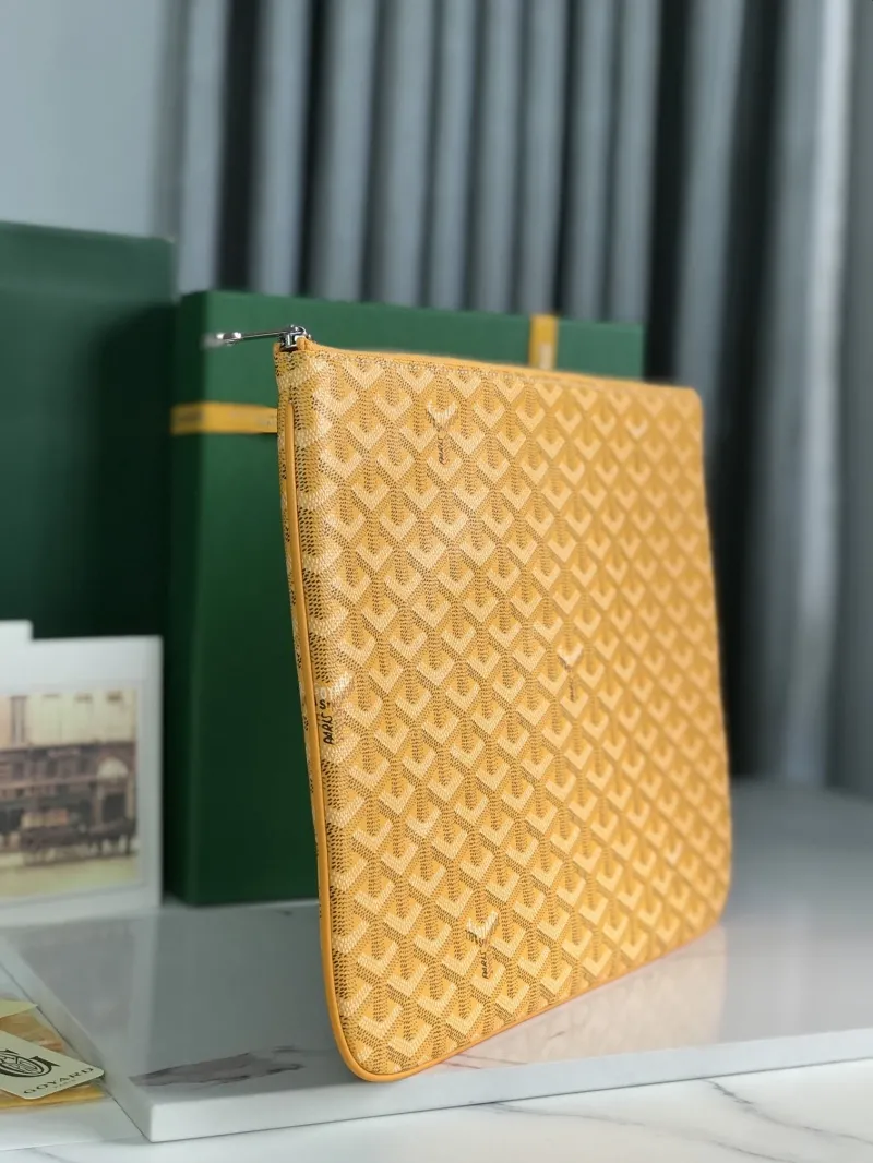 Goyard Yellow Clutch Bag 224 - Image 3