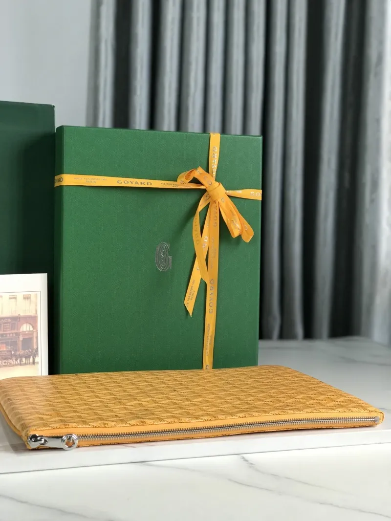 Goyard Yellow Clutch Bag 224 - Image 4