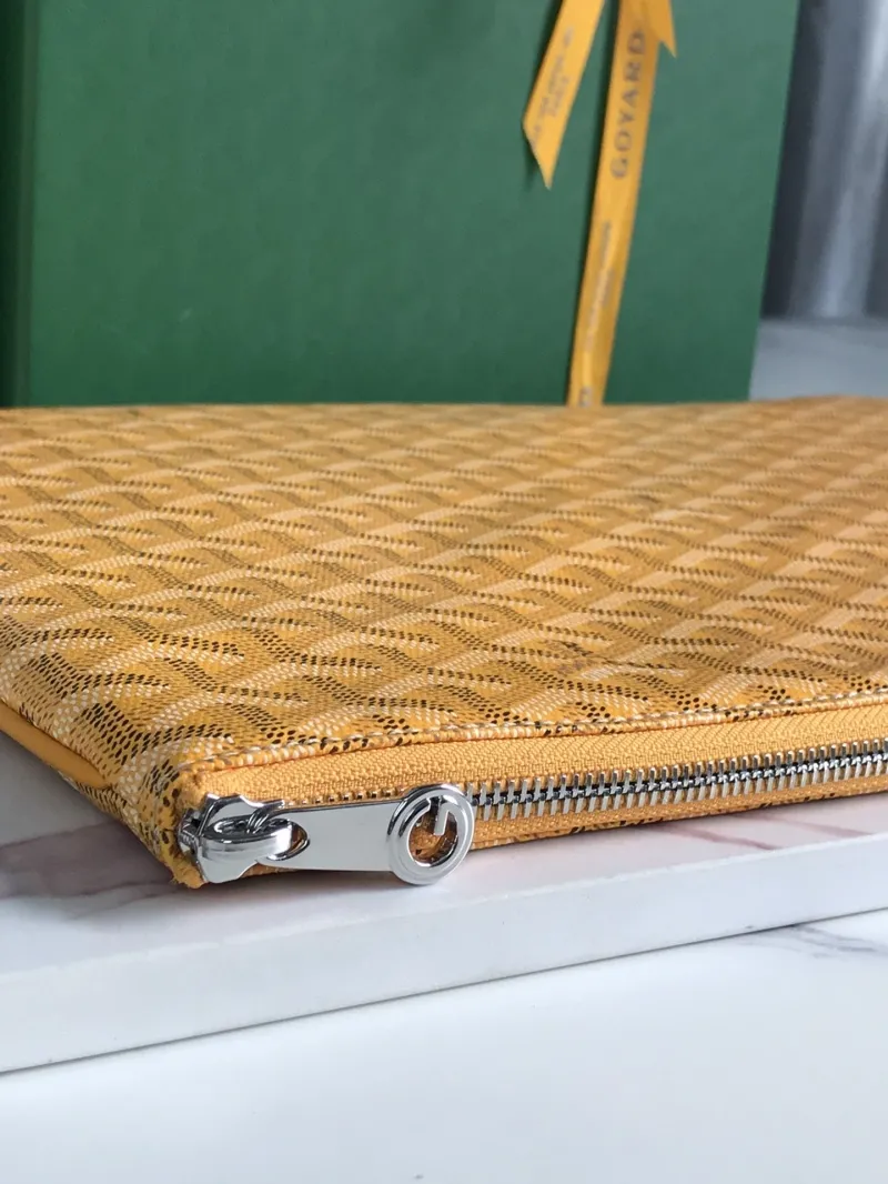 Goyard Yellow Clutch Bag 224 - Image 5