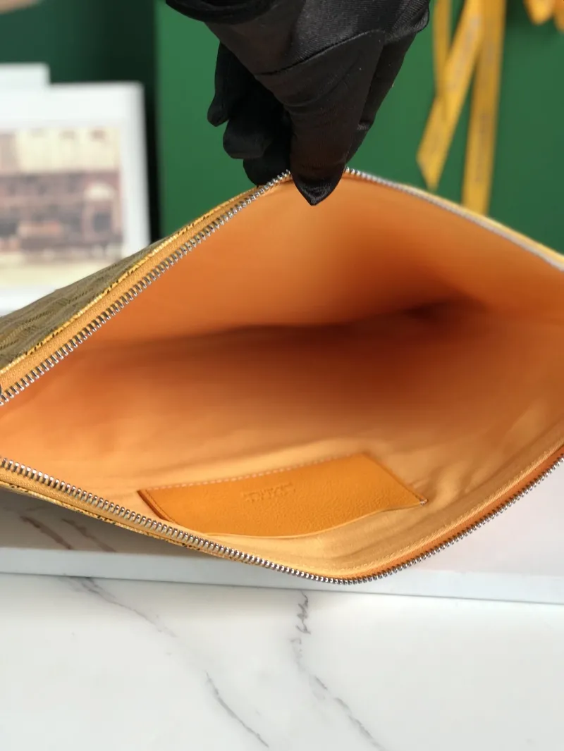 Goyard Yellow Clutch Bag 224 - Image 9