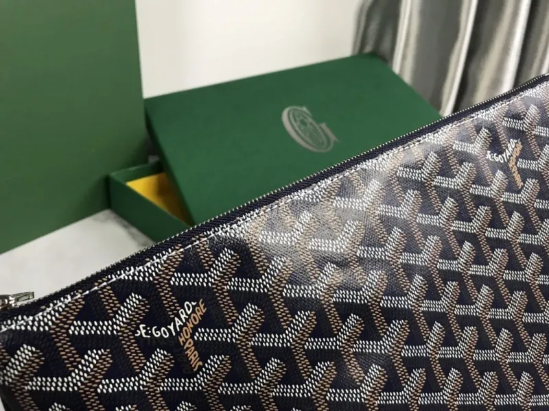 Goyard Black Pattern Clutch Bag 225 - Image 4