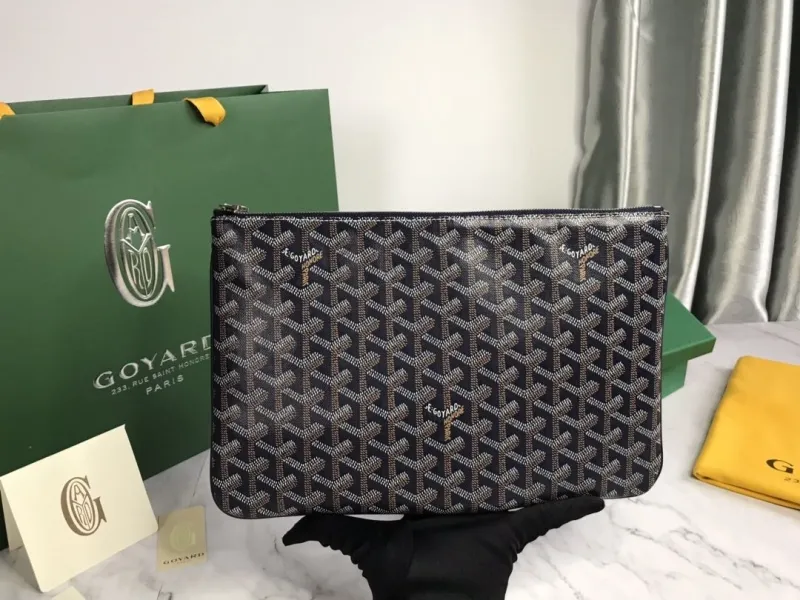 Goyard Black Pattern Clutch Bag 225 - Image 8