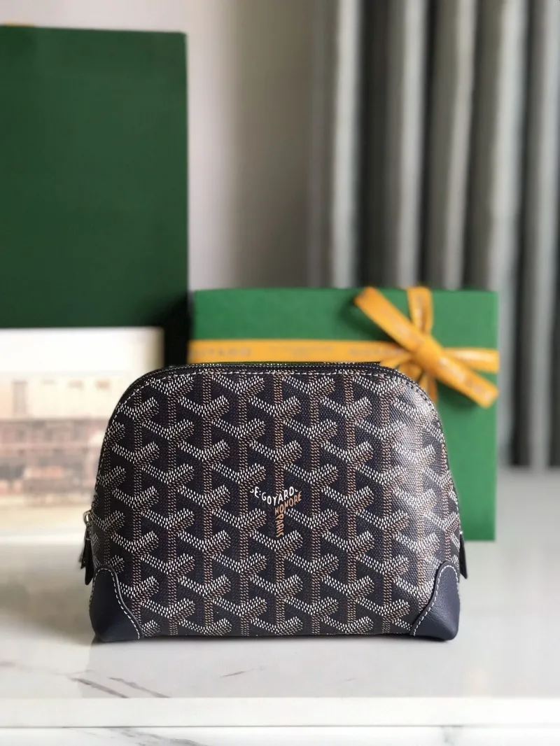 Goyard 233 Navy Monogram Clutch Bag