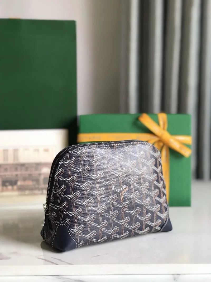 Alternative view of Goyard 233 Navy Monogram Clutch Bag