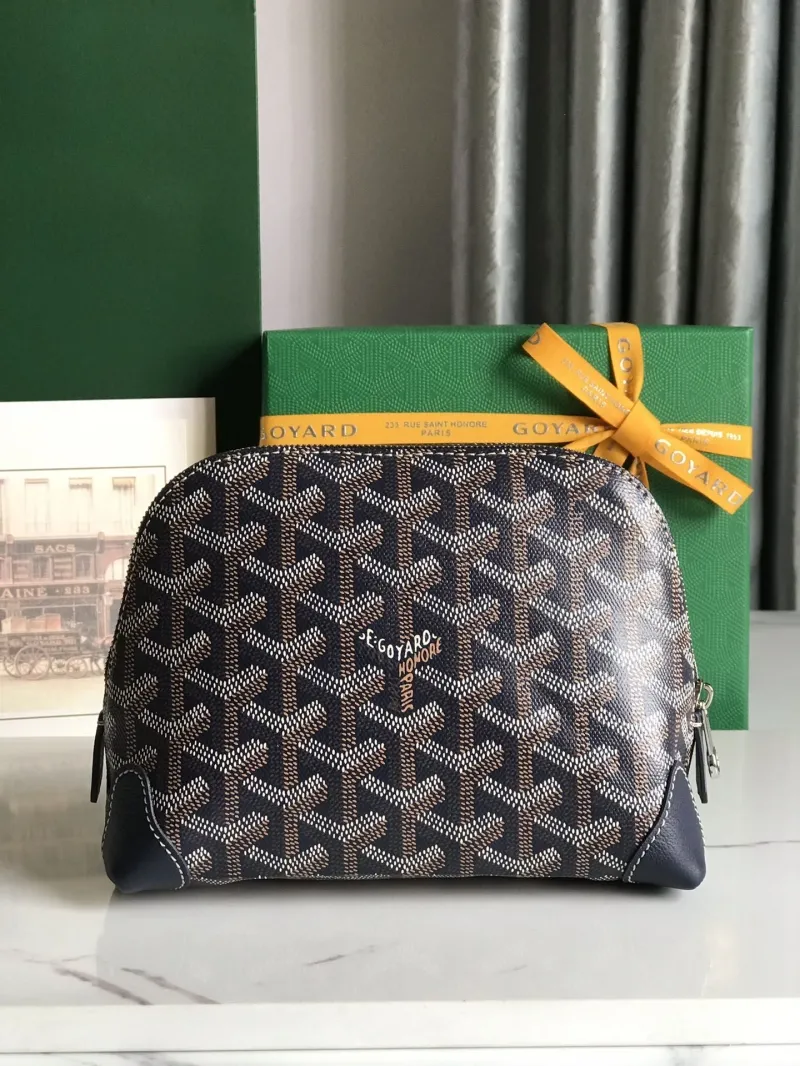 Goyard 233 Navy Monogram Clutch Bag - Image 4