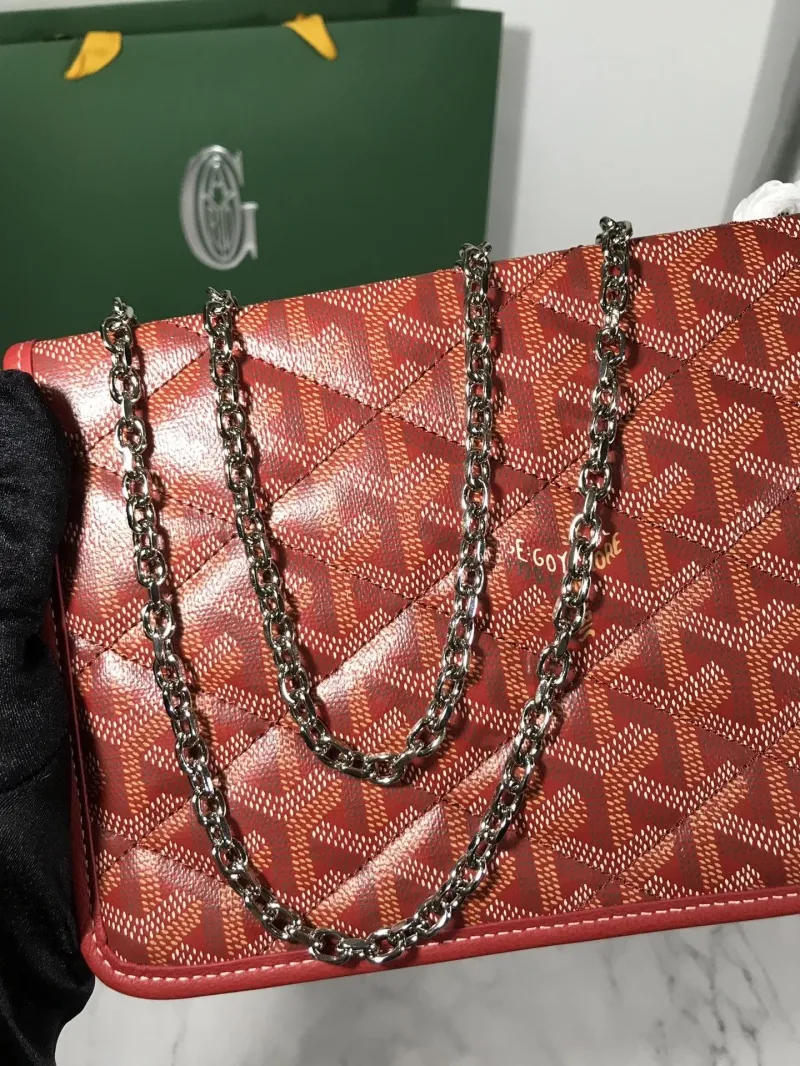 Goyard Red Chain Clutch Bag 236 - Image 3
