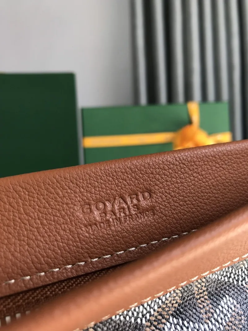 Goyard Signature Pattern Brown Clutch Bag 238 - Image 8