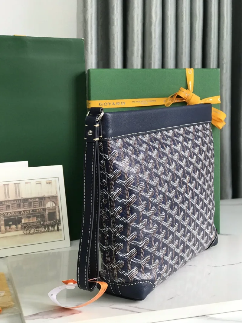 Alternative view of Goyard Navy Clutch Bag Model 241