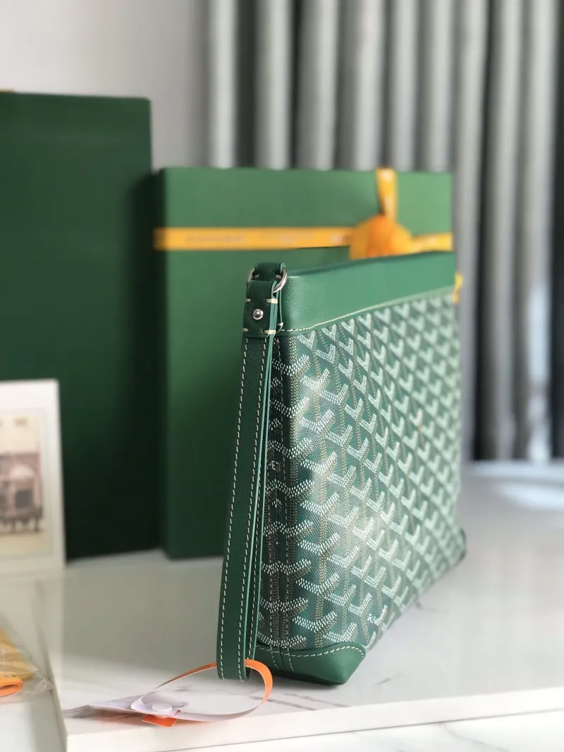 Alternative view of Goyard Green Clutch Bag Model 242
