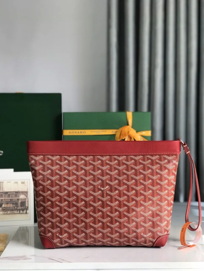 Goyard Red Clutch Bag 244 - Image 3