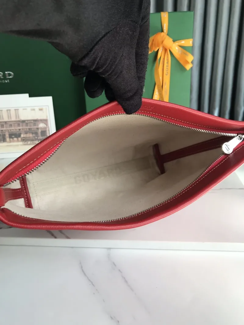 Goyard Red Clutch Bag 244 - Image 8