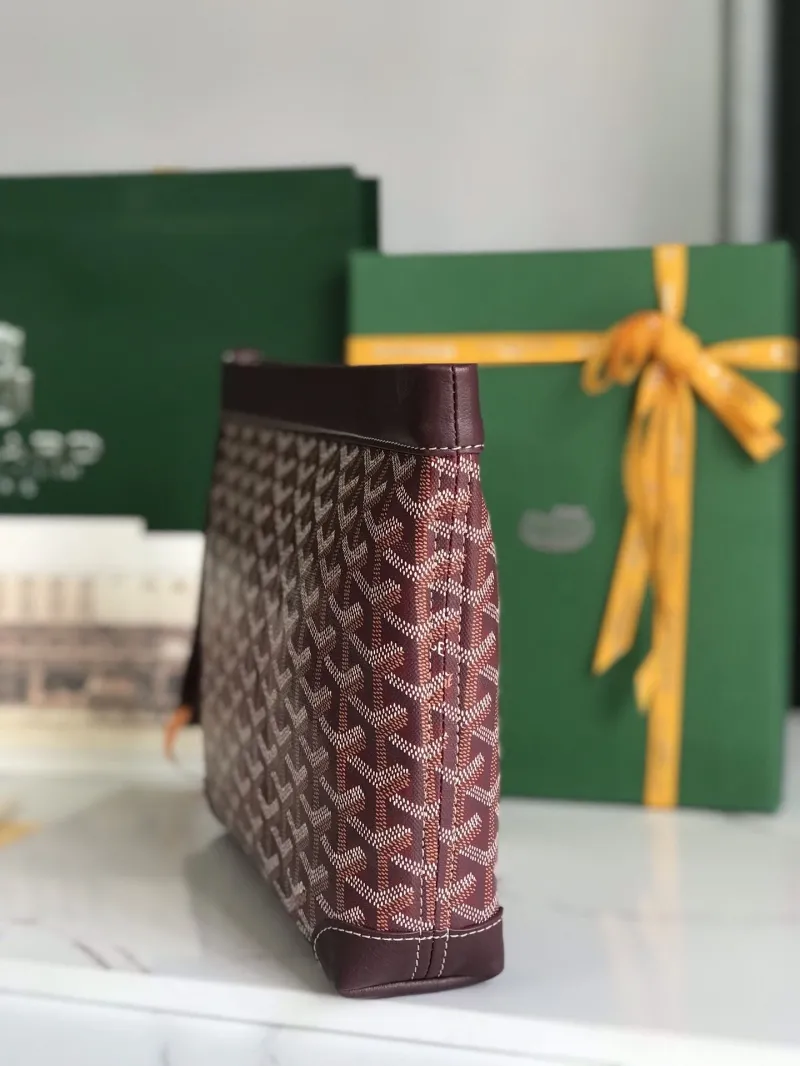 Goyard Burgundy Clutch Bag 245 - Image 3