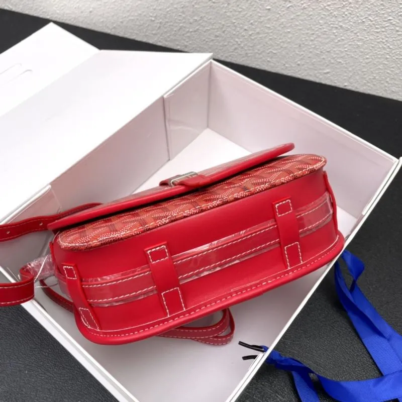 Goyard Red 22cm Saddle Crossbody Bag - Image 4