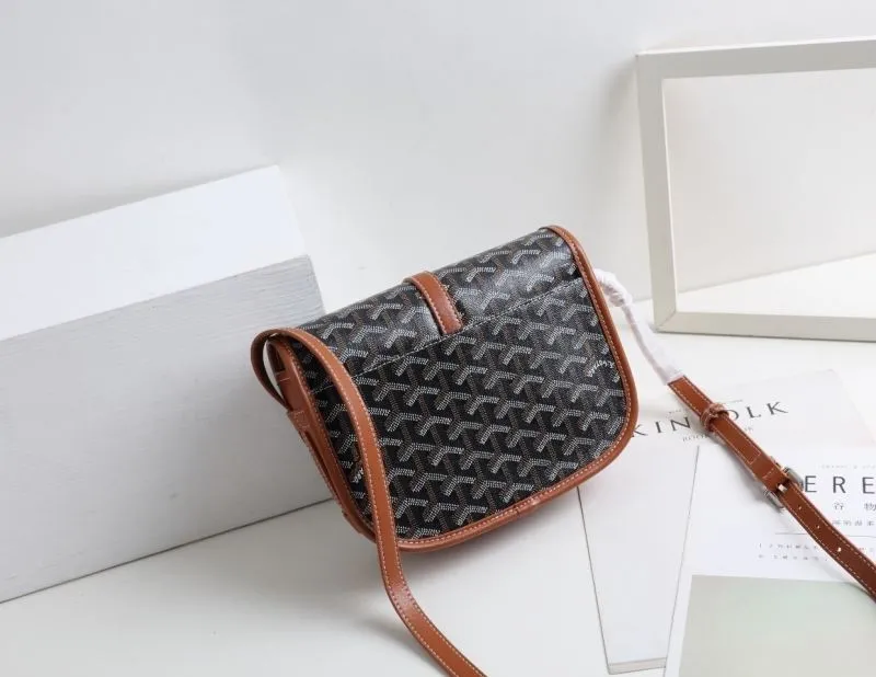 Goyard Black Tan Crossbody Satchel Bag - Image 3