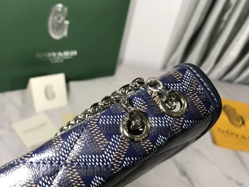 Goyard Classic Navy Satchel Bag - Image 6