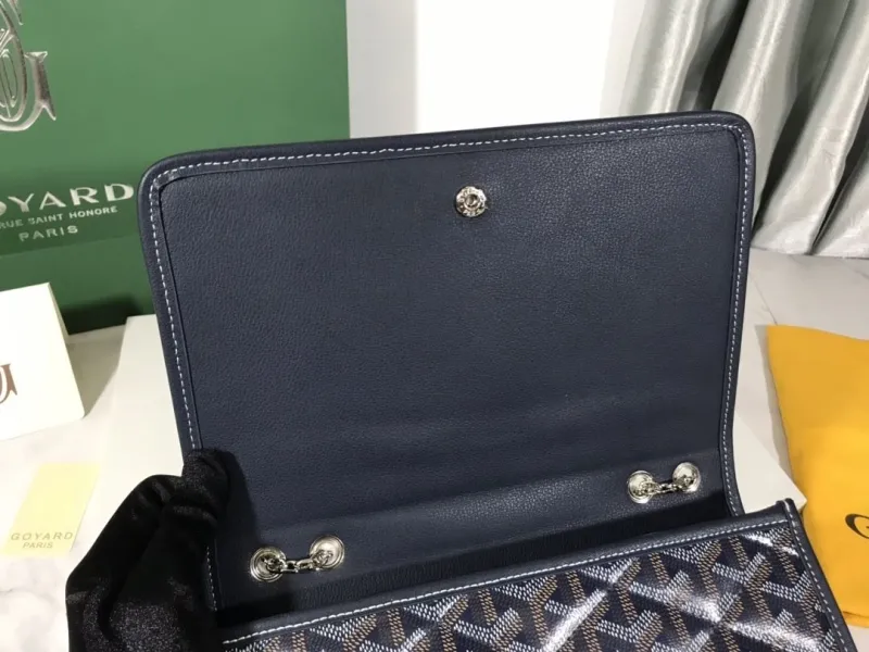 Goyard Classic Navy Satchel Bag - Image 7