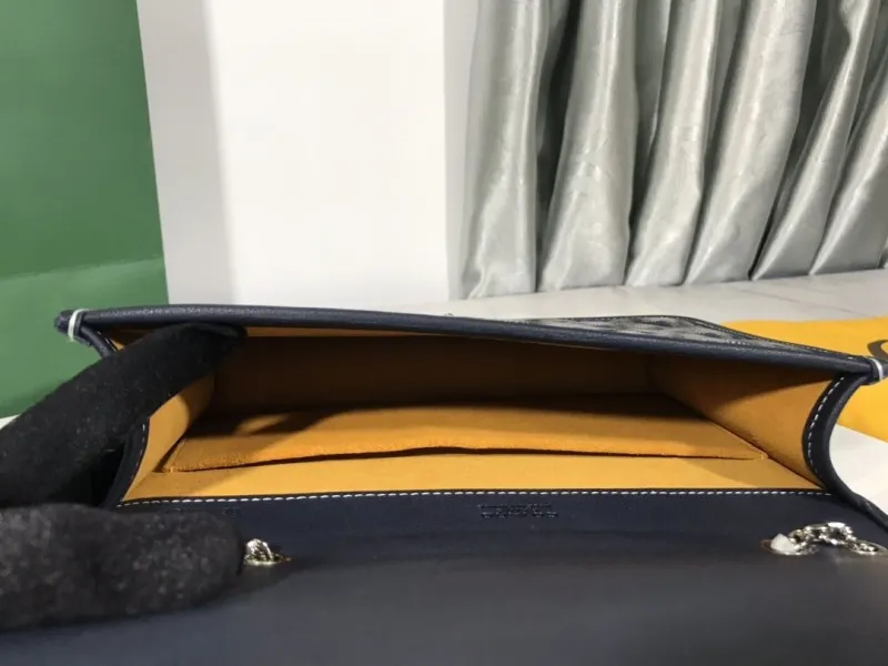 Goyard Classic Navy Satchel Bag - Image 9