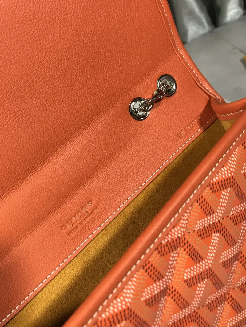 Goyard Orange Chain Satchel Bag - Image 7