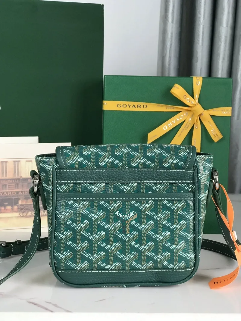 Goyard Green Satchel Crossbody Bag - Image 3