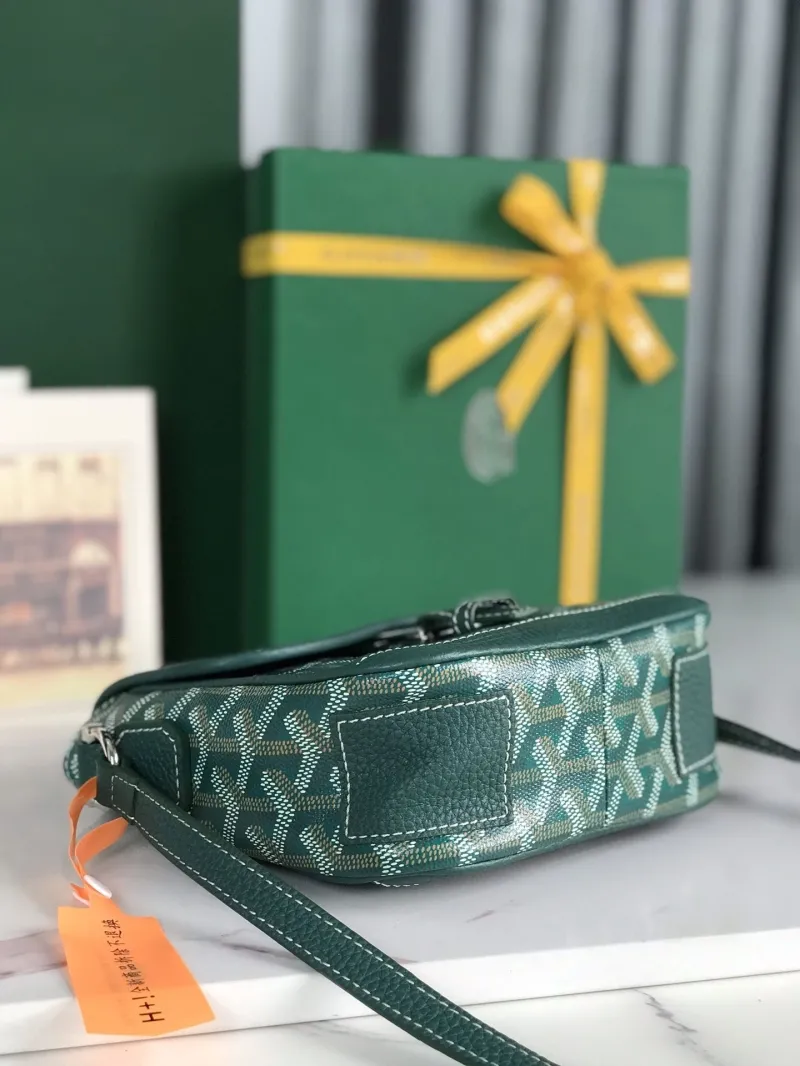 Goyard Green Satchel Crossbody Bag - Image 4