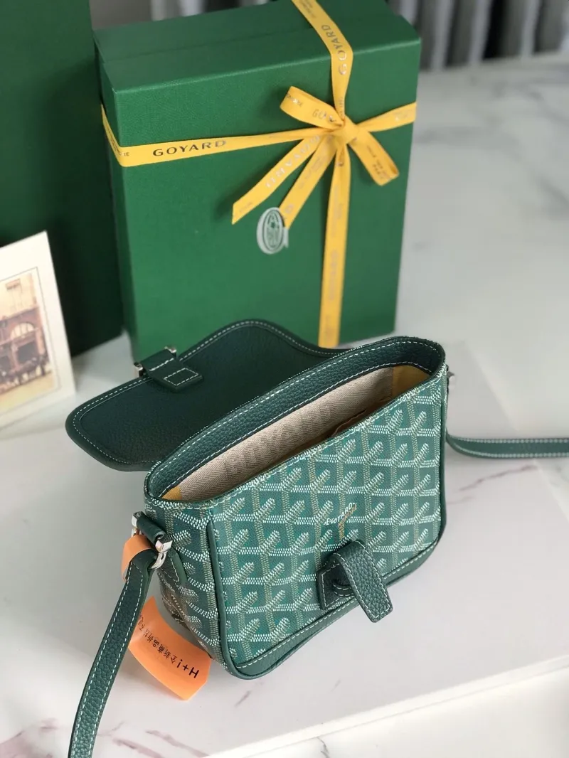 Goyard Green Satchel Crossbody Bag - Image 8