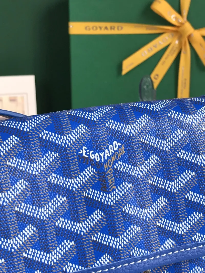 Goyard Blue Crossbody Satchel Bag - Image 5