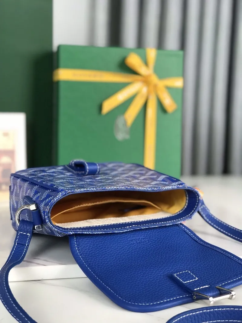 Goyard Blue Crossbody Satchel Bag - Image 8