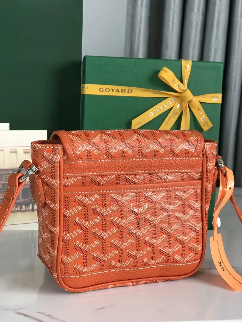 Goyard Orange Crossbody Satchel Bag - Image 5