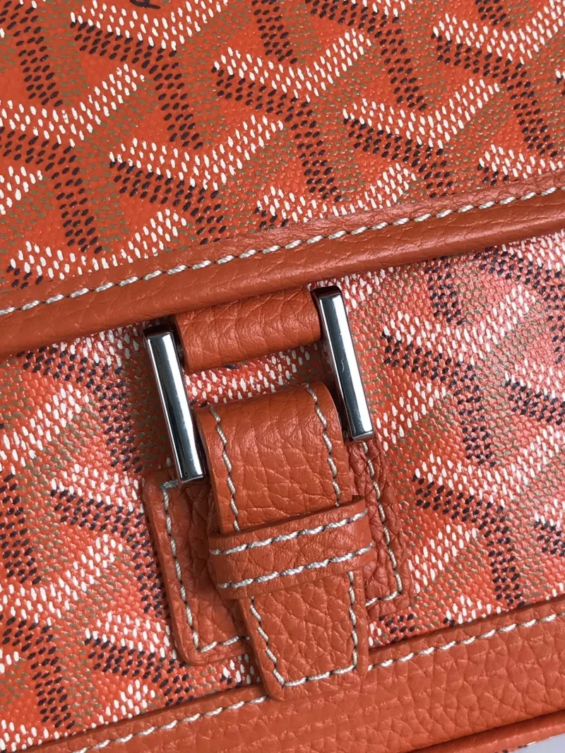 Goyard Orange Crossbody Satchel Bag - Image 6