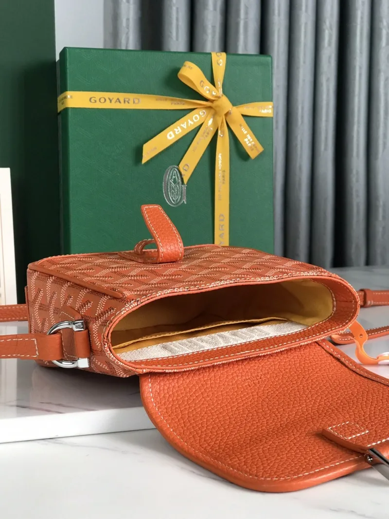 Goyard Orange Crossbody Satchel Bag - Image 8