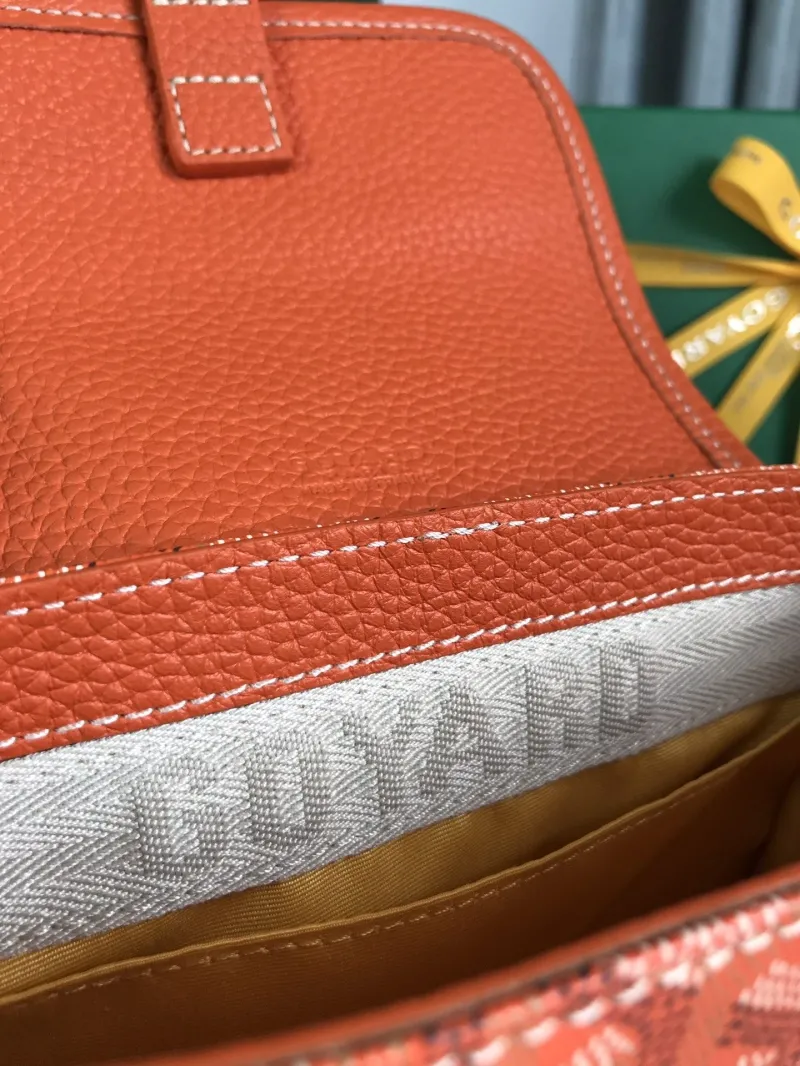 Goyard Orange Crossbody Satchel Bag - Image 9