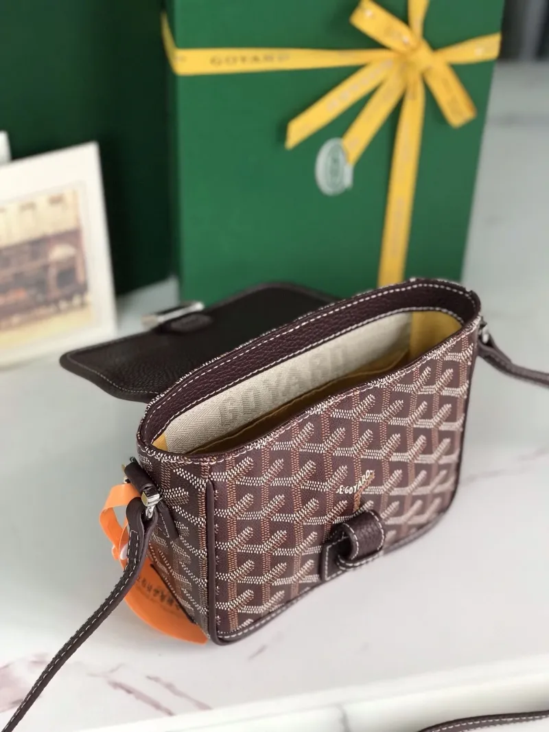 Goyard Brown Crossbody Satchel Bag 22 - Image 4