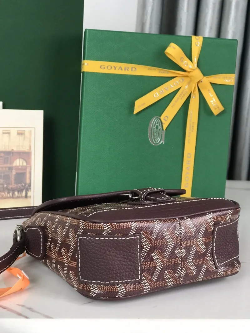 Goyard Brown Crossbody Satchel Bag 22 - Image 5