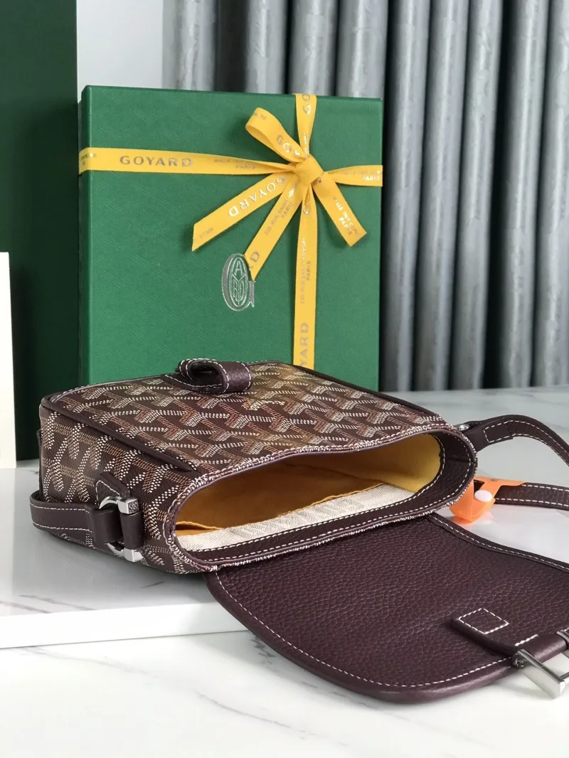 Goyard Brown Crossbody Satchel Bag 22 - Image 6