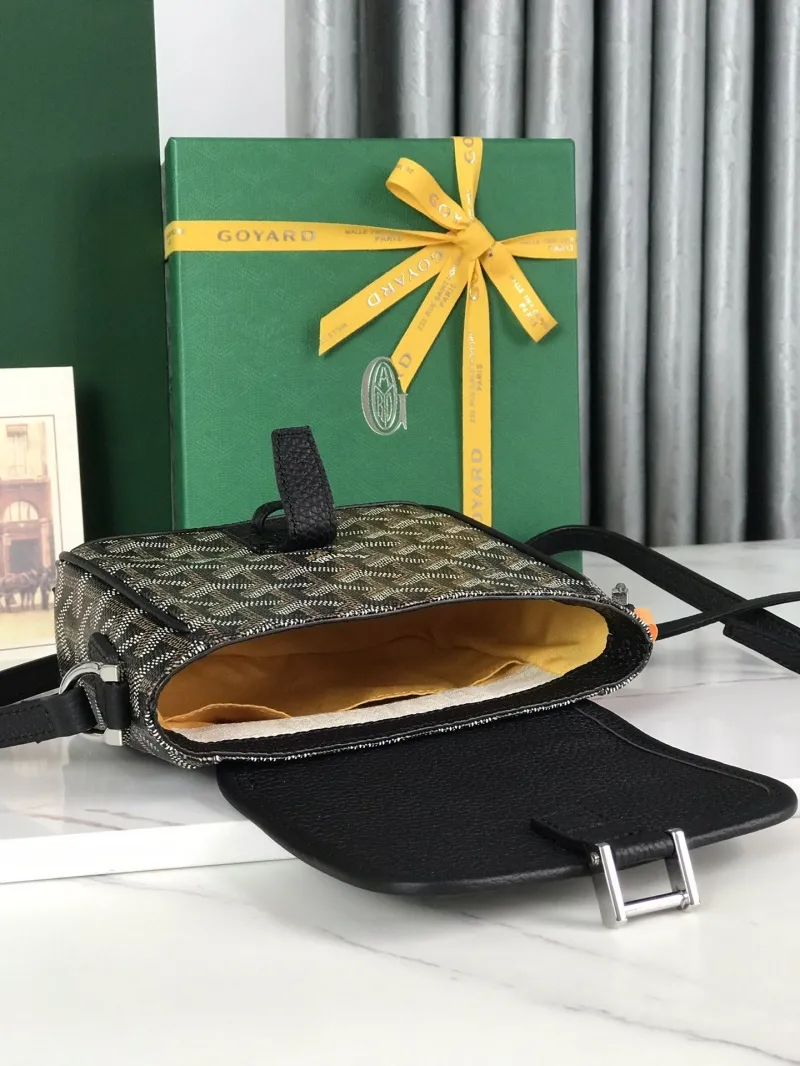 Goyard Black Crossbody Satchel Bag - Image 8