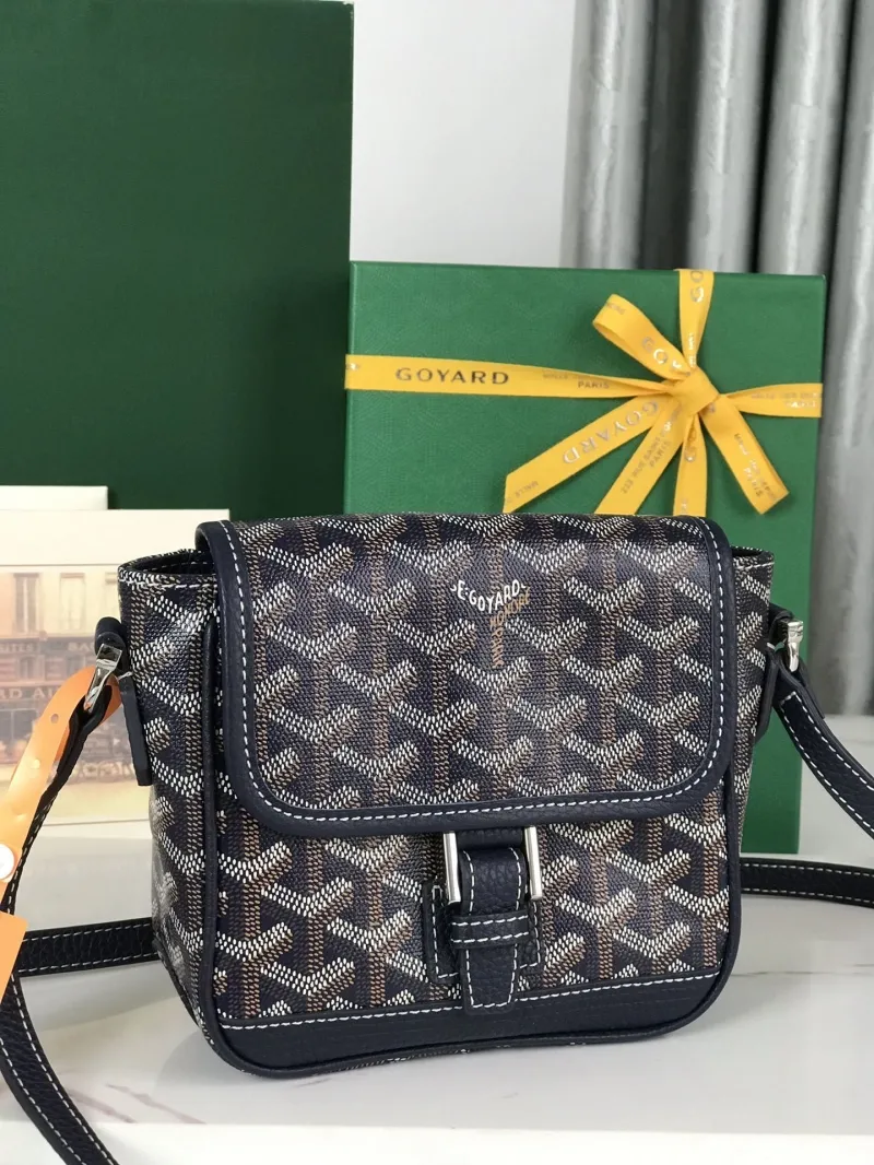Goyard Navy Crossbody Satchel Bag - Image 3
